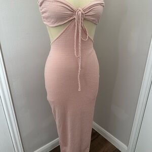 Pink Strapless Dress